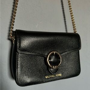 MK Leather Buckle Crossbody
